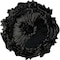 Ekena Millwork Plymouth Ceiling Medallion (Fits Canopies up to 1 5/8"), 16 3/4"OD x 1 3/8"P, Black Pearl CM16PLBPS - alternate 1